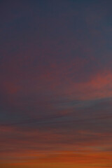 Obraz premium Colourful sunset clouds ,winter time