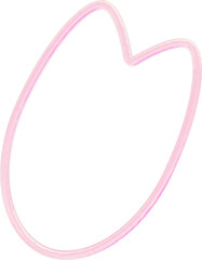 Pink Sakura flower iridescent illustration minimal icon