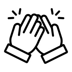 HighFive Vector Line Icon Design