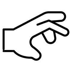 Grab Vector Line Icon Design