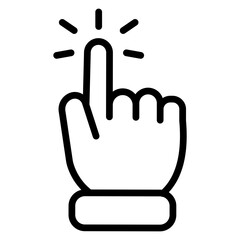 IndexFinger Vector Line Icon Design