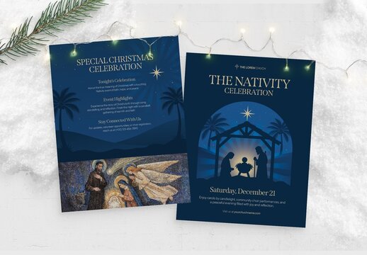 Christmas Nativity Play Flyer & Poster Template