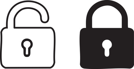 Padlock icon secure lock symbol safety and protection