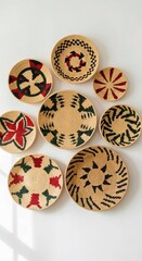 easter eggs in a basket, Handwoven African Wall Baskets – Boho Wicker Decor for Home & Interior Design