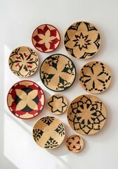 easter eggs in a basket, Handwoven African Wall Baskets – Boho Wicker Decor for Home & Interior Design