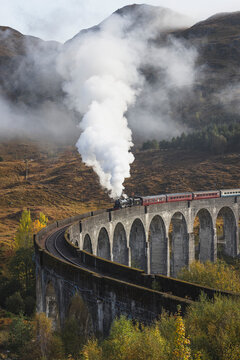 The Jacobite over Glenfinnan Viaduct
