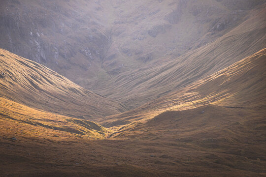 red valley in scottish autumn