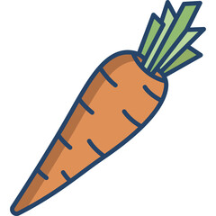 Orange Carrot With Green Stems Against A White Background Healthy Root Vegetable For Cooking And Nutrition With A Simple Clean Design