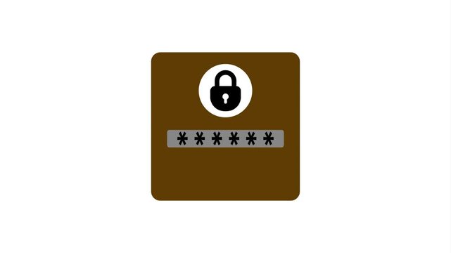 Credit card and lock. Concept of a safe payment, secured transaction. Suitable for website design, logo, app, and ui. Editable vector stroke. 4k video animation with white screen