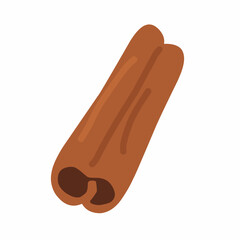 Cinnamon Stick in Flat Hand-Drawn Style for Cozy Food Design
