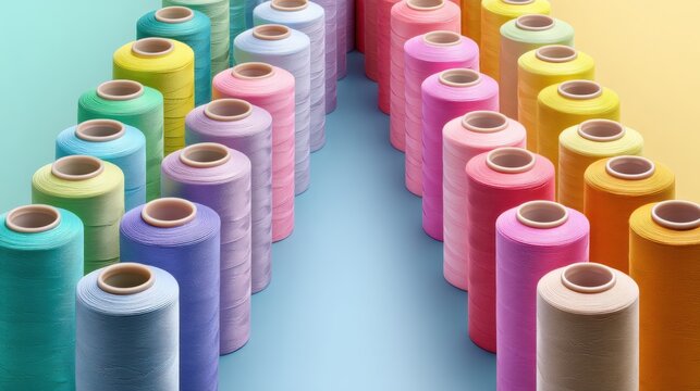 Ribbon spools create diagonal patterns - Powered by Adobe