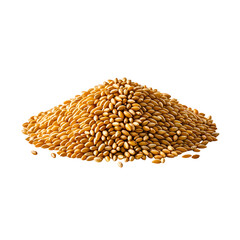 Obraz premium Golden wheat grain and stalk pile for natural, isolated on transparent background