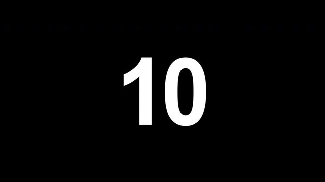 fifteen second countdown timer animation with flip transition, 15 to 0 seconds on dark background
