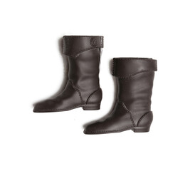 boots of Santa Claus on a white background