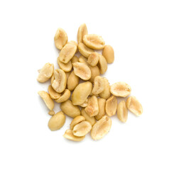 peanuts on a white background