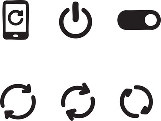 Power icon represents starting a digital device