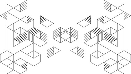 Geometric Pattern Abstract Line Art graphic design