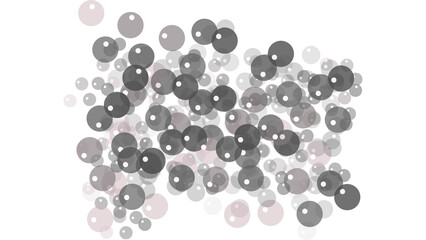 Cluster of Translucent Gray and Pink Bubbles spheres