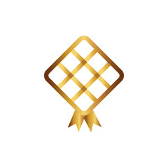 gold ketupat vector illustration