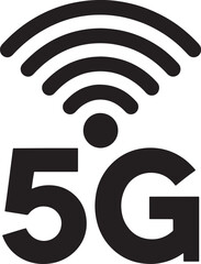 5g wireless technology signal internet connection next generation vector icon