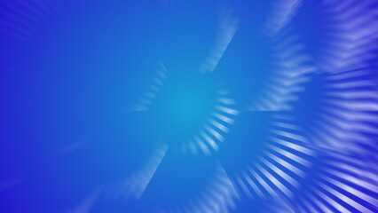 Abstract creative glowing light stripe with hexagon shape on gradient blue background illustration.