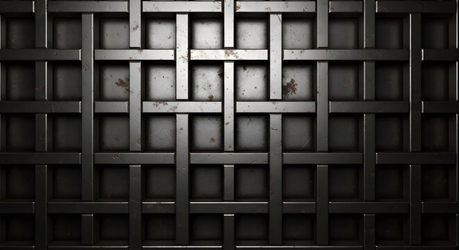 Metallic grid pattern texture