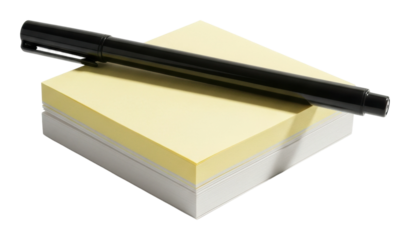 Office supplies workspace stationery minimalist top view productivity isolated on transparent background