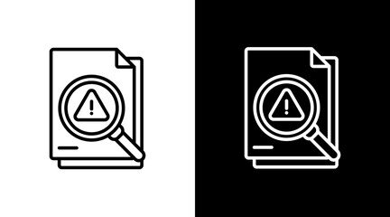 Risk Assessment White Icon Set Design