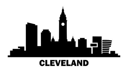 Cleveland Skyline Silhouette Logo Design for Urban Branding
