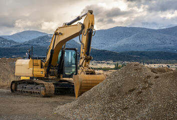 Heavy machinery for the construction