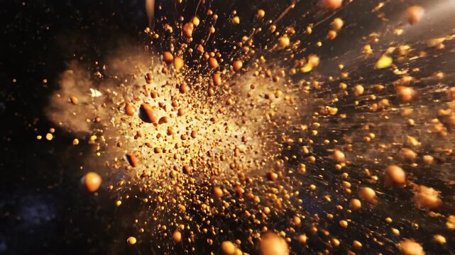 Abstract molecular explosion and disintegration in deep space