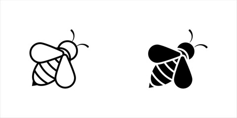 honey bee iocn set vector logo design in flat design style vector illustration, eps10.
