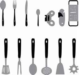 Kitchen Utensils Set Vector.eps