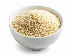 Pile of White Sesame Seeds