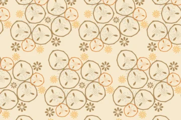 Fotobehang Afrikaanse Motieven A bohemian fusion of tribal African motifs  Grid  styled in earthy, Soft Earthy Tone geometric harmony  © uniqueworld888