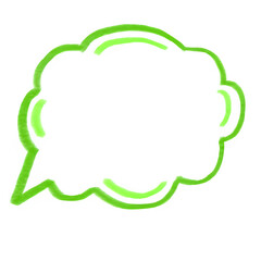 green speech bubble
