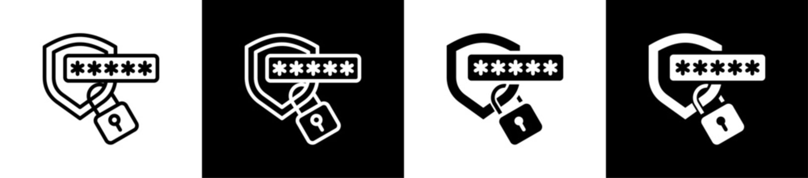 Identity Token Line And Solid Icon In White And Glyph Background