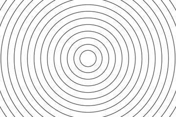 Concentric Circle Pattern. Symmetrical Radiating Rings for Abstract Design and Wave Illustration
