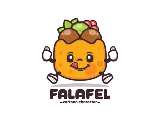 falafel cartoon culinary mascot