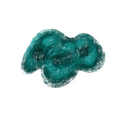 Teal Watercolor Blob with Transparent Background