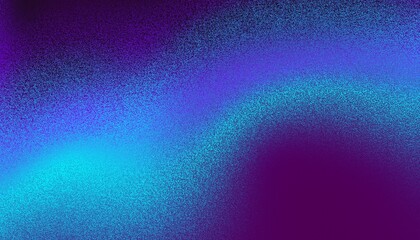 Vibrant grainy gradient background with blue and purple colours. Noise blur background. Deep blue.