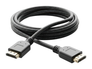 Cable connection setup office technology equipment isolated on transparent background