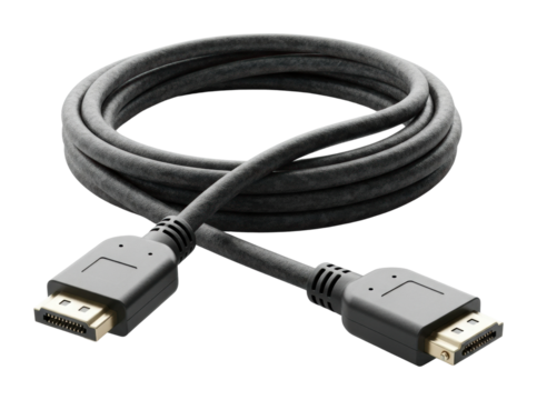 Cable connection setup office technology equipment isolated on transparent background