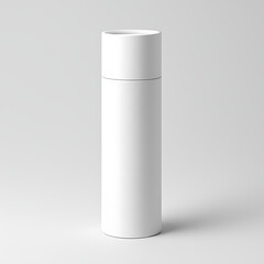 white plastic bottle isolated