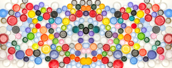 Recycled Multicolored Plastic Bottle Caps
