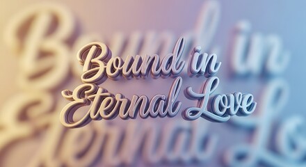 A close-up of a colorful neon sign displaying the phrase 'Bound in Eternal Love' with a blurred background and vibrant lighting effects
