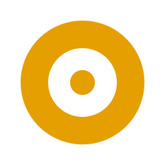 Target Bullseye Icon Filled 24x24 Monoline 2px