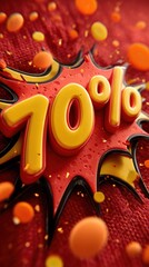 A bright and colorful animated advertisement for a limited time 70% discount, with large exaggerated text "70% OFF"