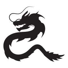 Chinese Dragon Silhouette