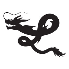 Chinese Dragon Silhouette